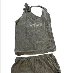 Bebe Charcoal Gray Women's Pajama Set
